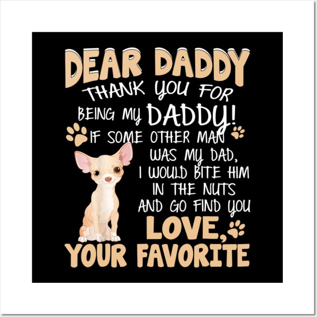 Dear Daddy Thank You For Being My Daddy Wall Art by Xamgi